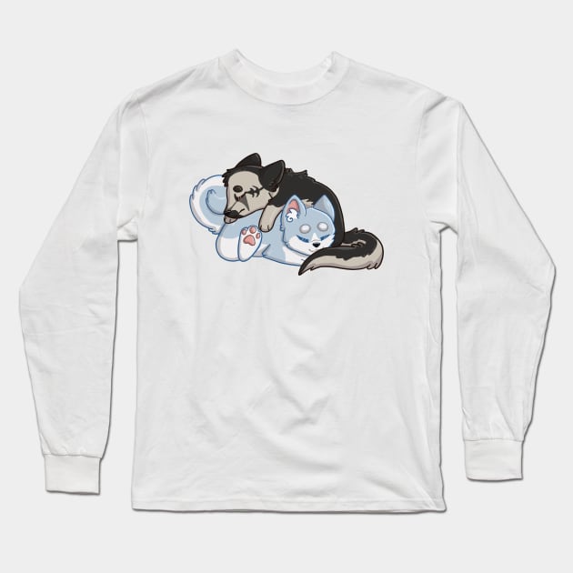 Sleepy Puppy: Weed and Jerome Long Sleeve T-Shirt by WistfulWorld